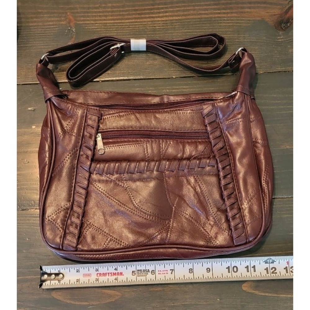 Patchwork Suede Boho Hippie Crossbody / Shoulder Bag - Picture 8 of 8